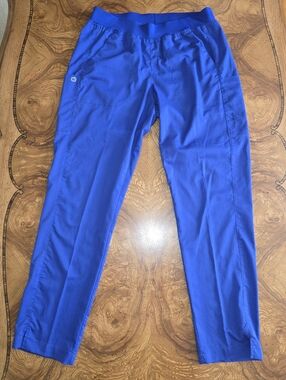 Wonderwink Knit Waist Cargo Scrub Pants, Galaxy Blue, Womens Large